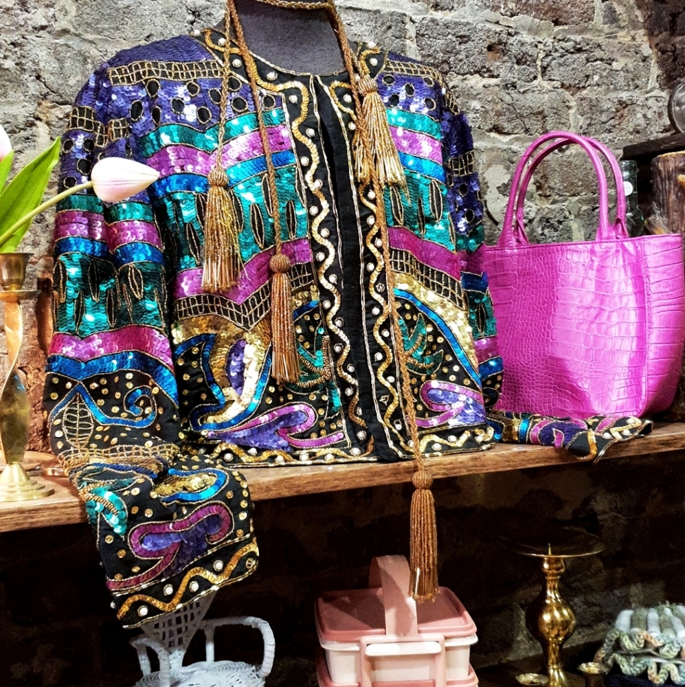 1980s Sequin Jacket by Laurence Kazar